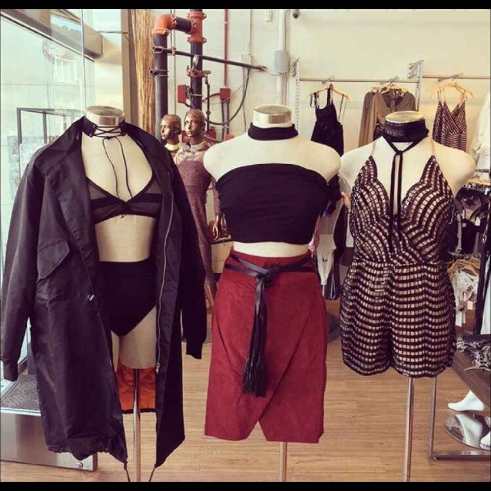 Red burgundy skirt with belt